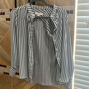 LOFT striped work blouse